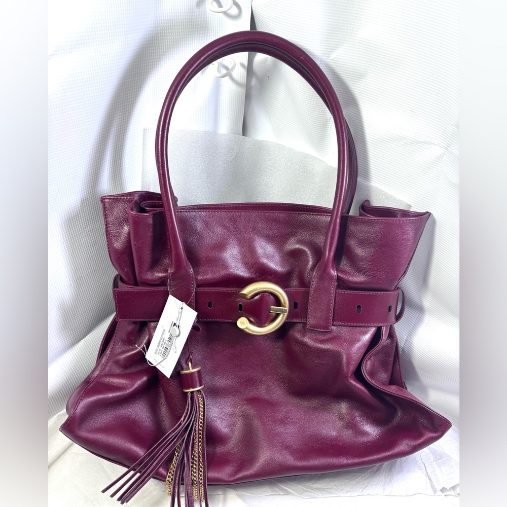 Arezzo Rivera LG Leather Shopping Bag. Wine Berry.